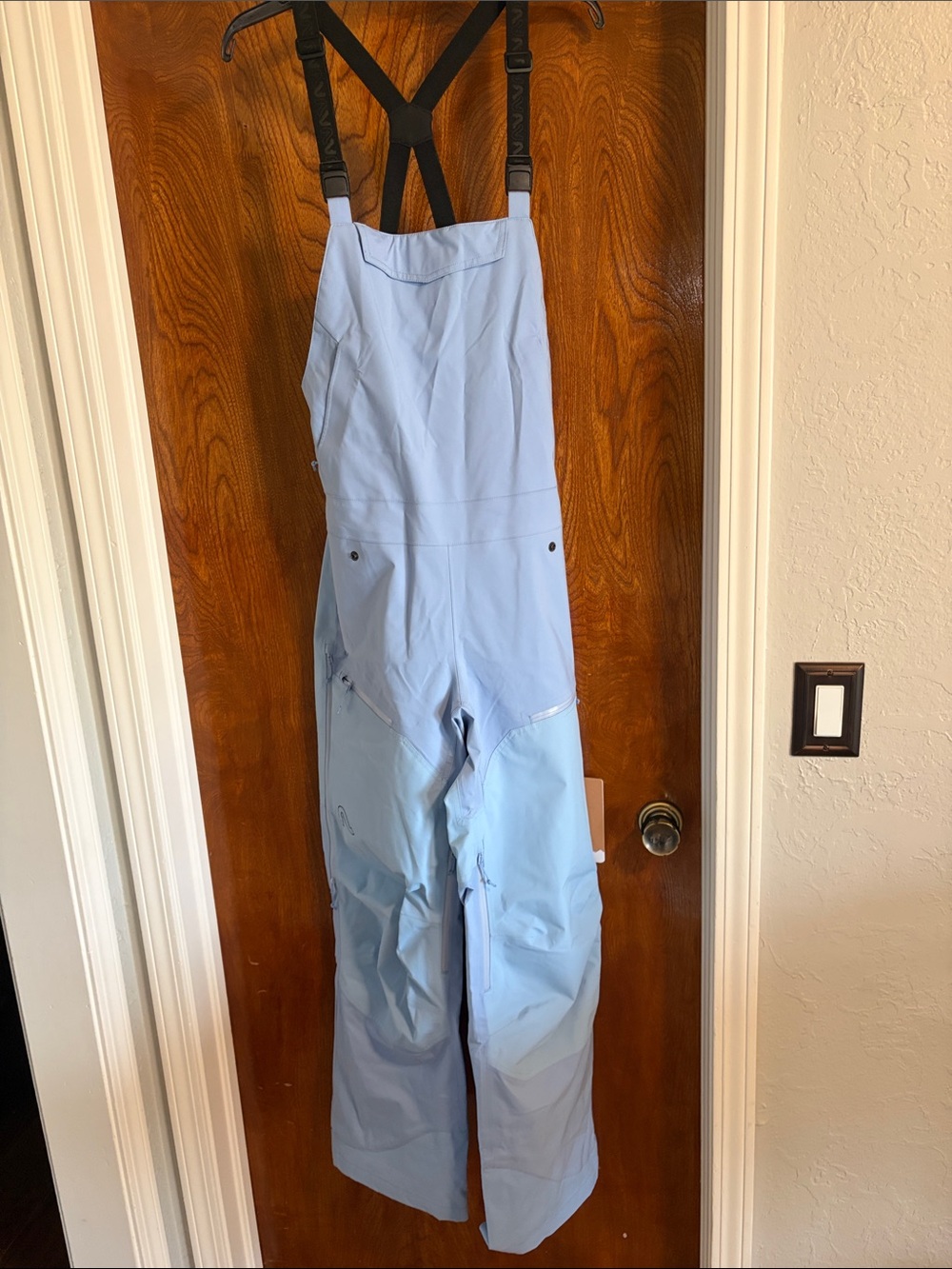 Women's Light Blue Flylow Snow Bibs